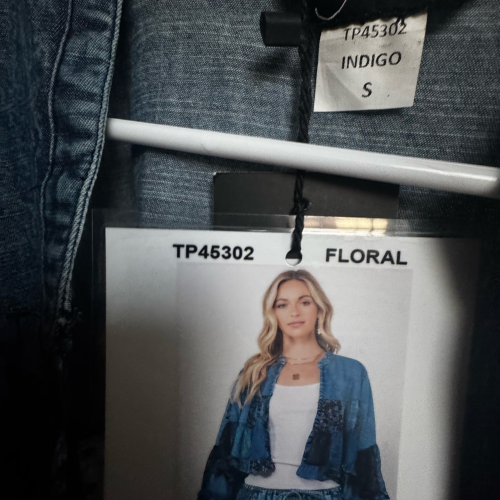 Blue Patchwork Denim Jacket - image 5